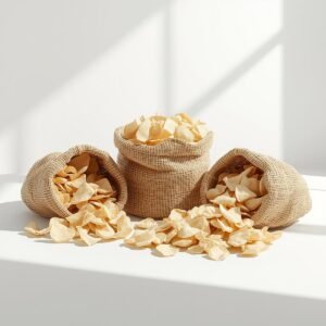 Bulk dried cassava chips in open sacks for wholesale and export supply