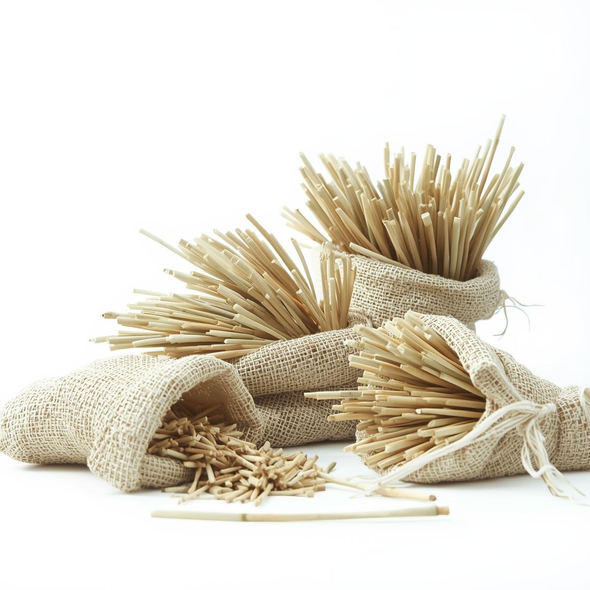 Bulk dried lemongrass stalks in open sacks for wholesale and export supply