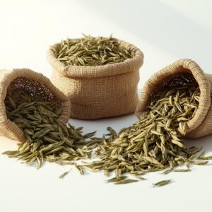 Bulk dried moringa leaves in open sacks for wholesale and export supply