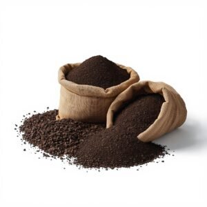 Bulk organic compost in sacks for agricultural use, wholesale, and export