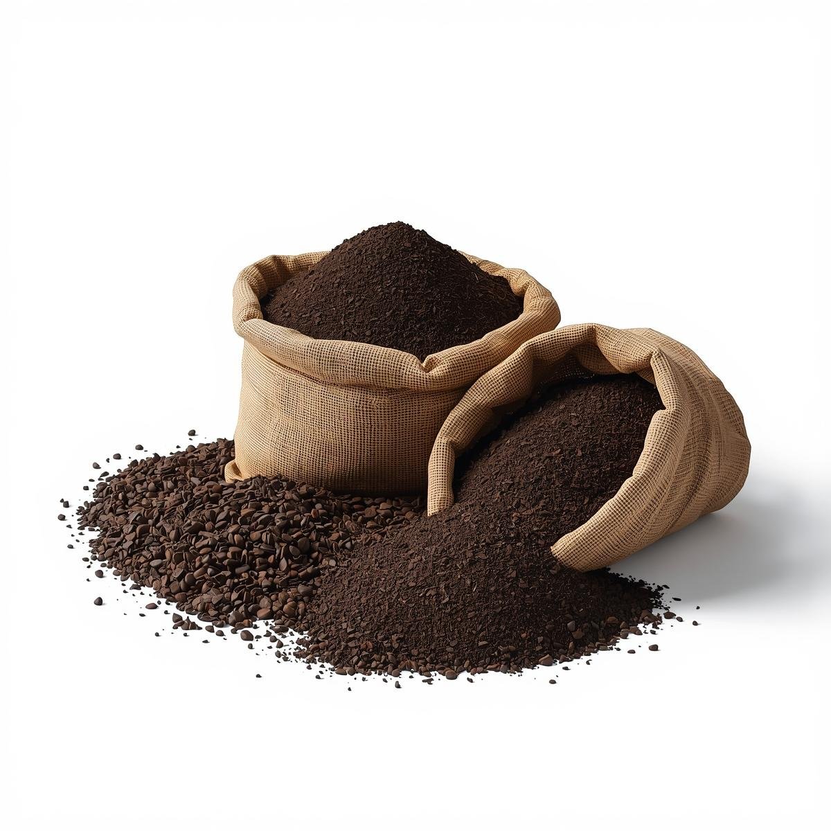 Bulk organic compost in sacks for agricultural use, wholesale, and export