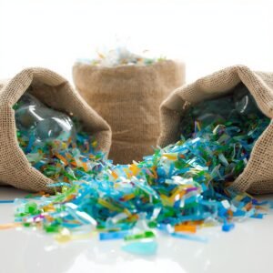 Bulk PET bottle scrap in sacks for recycling, industrial use, wholesale, and export