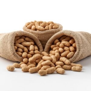 Bulk raw peanuts in open sacks for wholesale and export supply