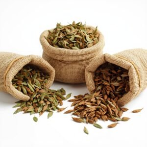 Bulk dried senna leaves in open sacks for wholesale and export supply