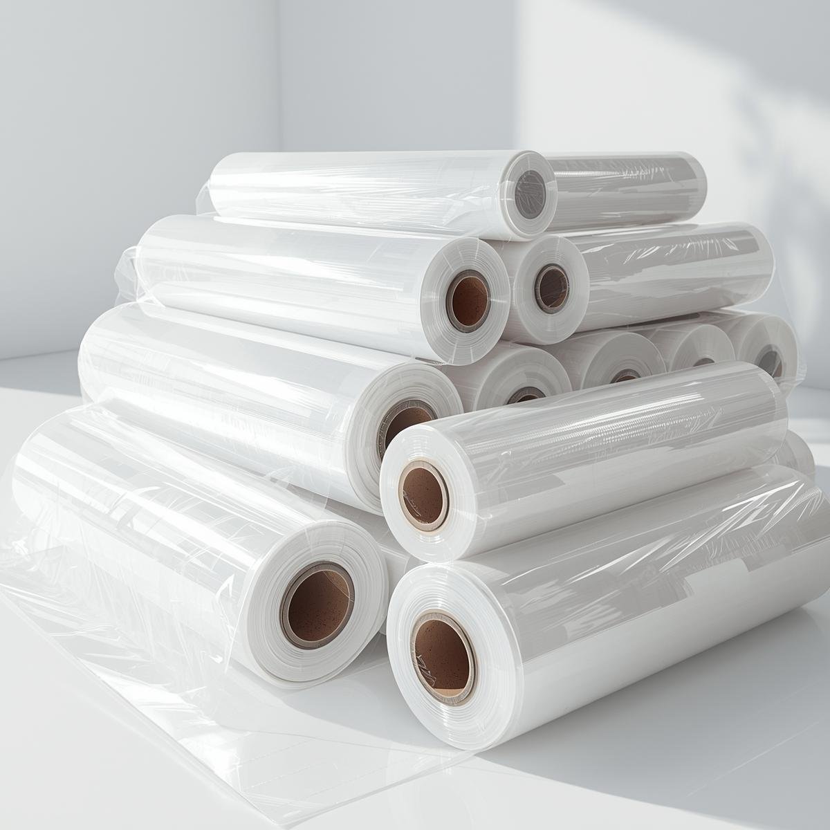 Bulk stretch wrap film rolls for industrial packaging, wholesale, and export